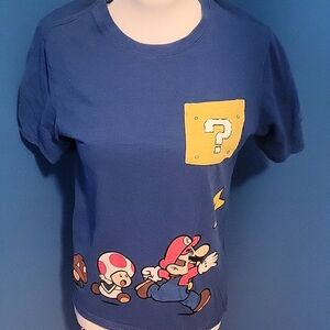 Blue Mario Kids T-Shirt